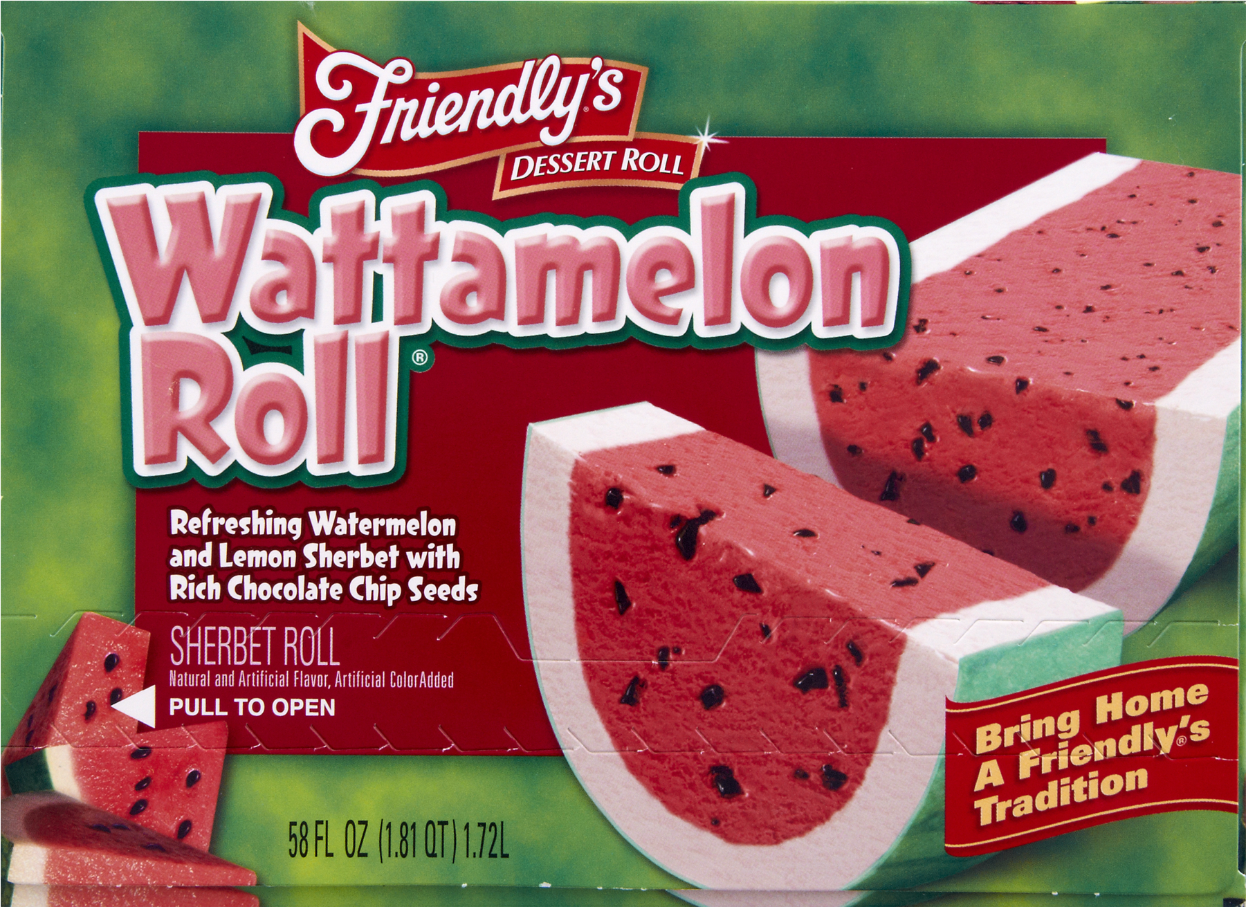 Friendly's Watermelon Roll Clipart (1800x1800), Png Download