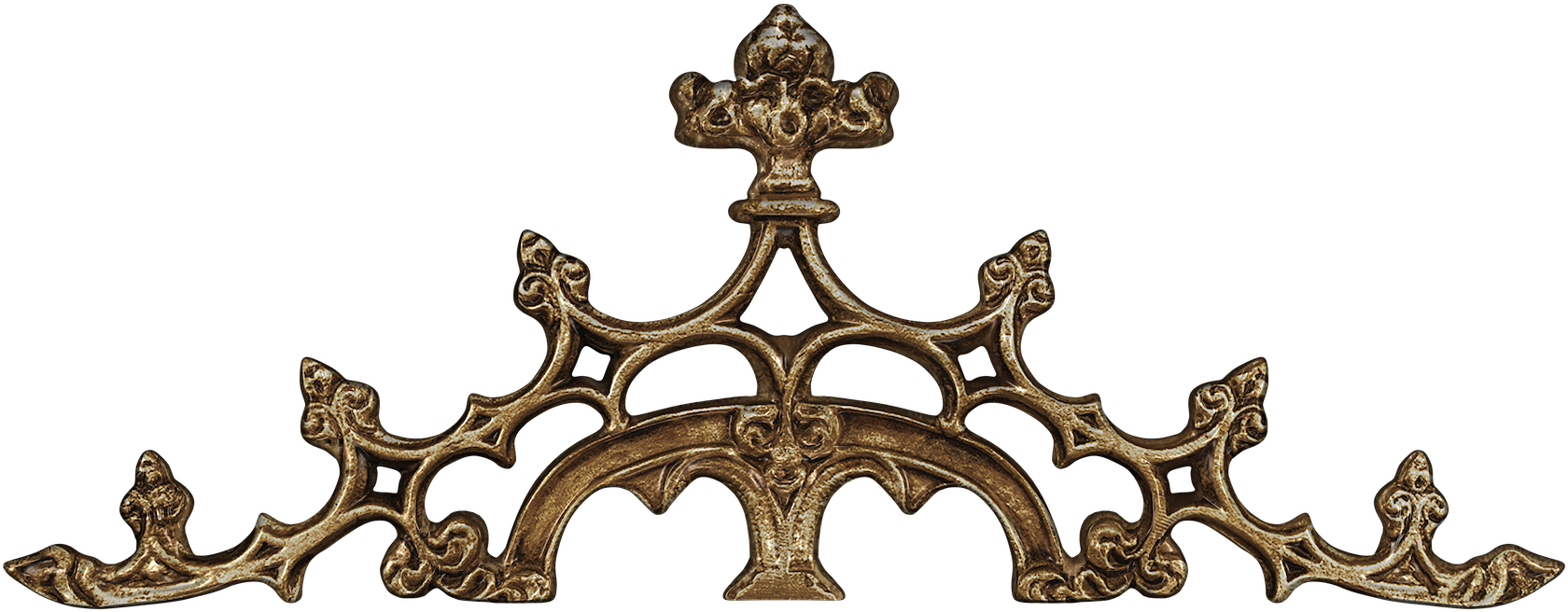 Gothic Gold Ornaments Png Clipart (1920x941), Png Download