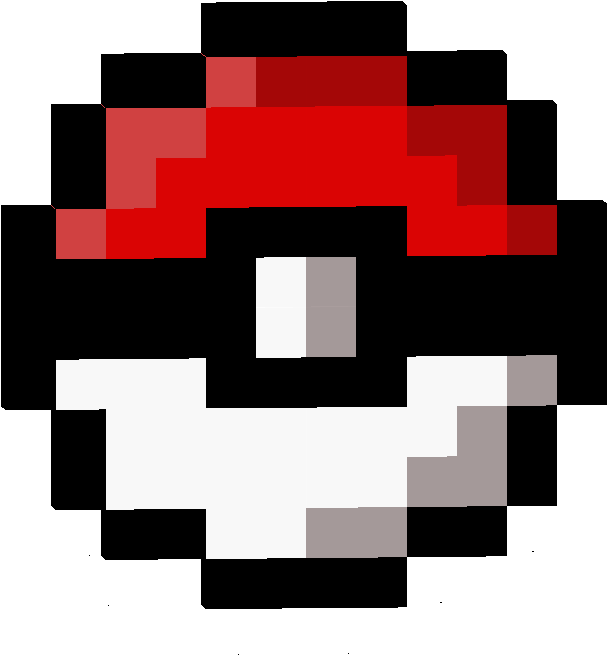 Pokeball - Pixel Art Pokeball Clipart (808x815), Png Download