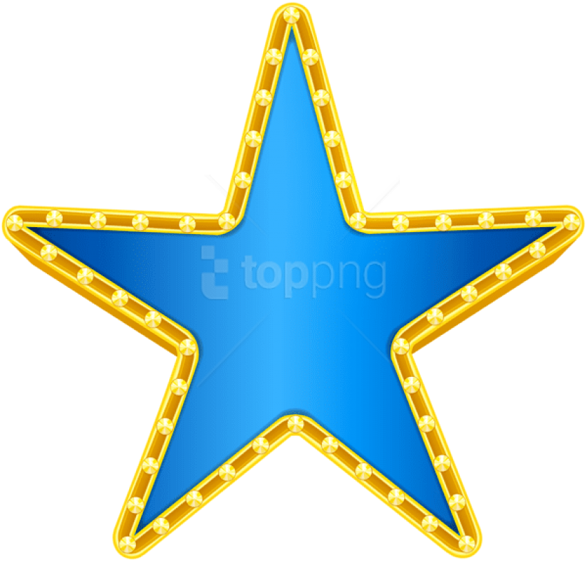 Free Png Download Star Blue Decorative Clipart Png - Clipart Star Transparent Png (850x814), Png Download