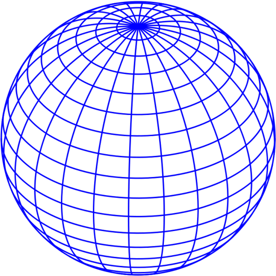 #blue #globe #sphere #vaporwave #seapunk #geometric - Globe Lines Png Clipart (1024x1024), Png Download