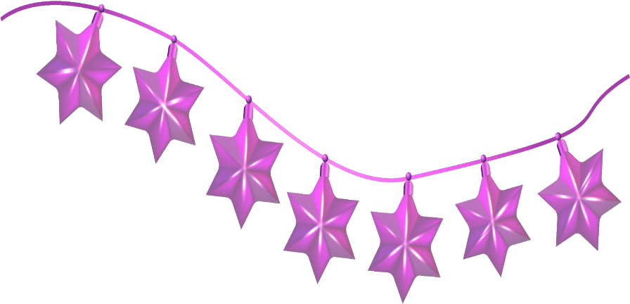Mq Sticker - Christmas Decorations Hanging Stars Clipart (1024x1024), Png Download
