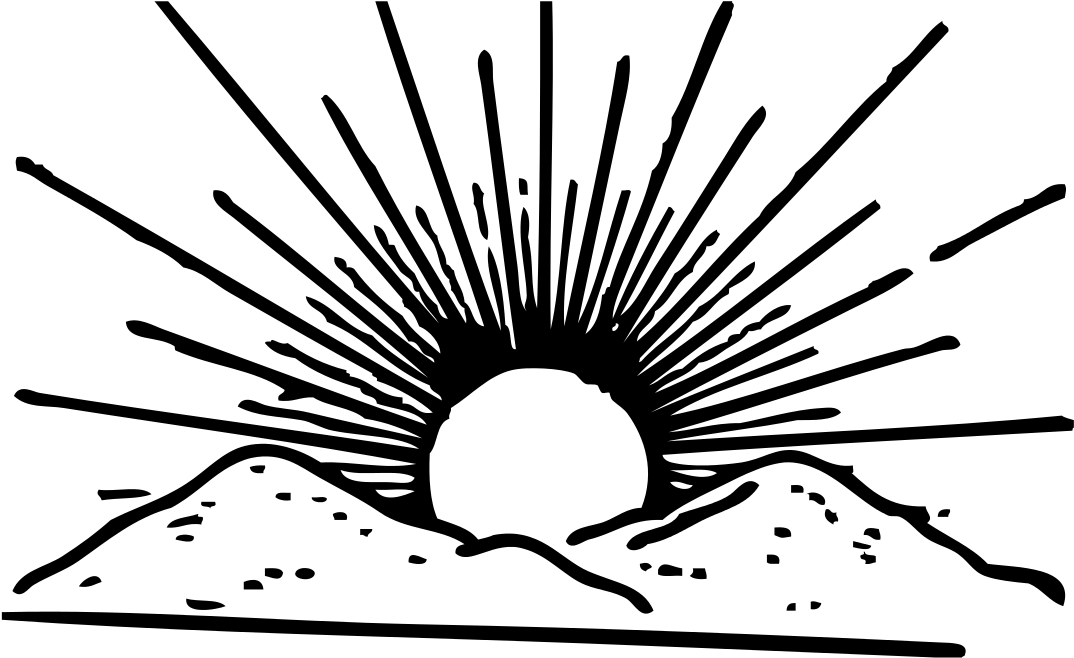 Indian Election Symbol Rising Sun - Rising Sun Clipart Black And White - Png Download (1280x828), Png Download