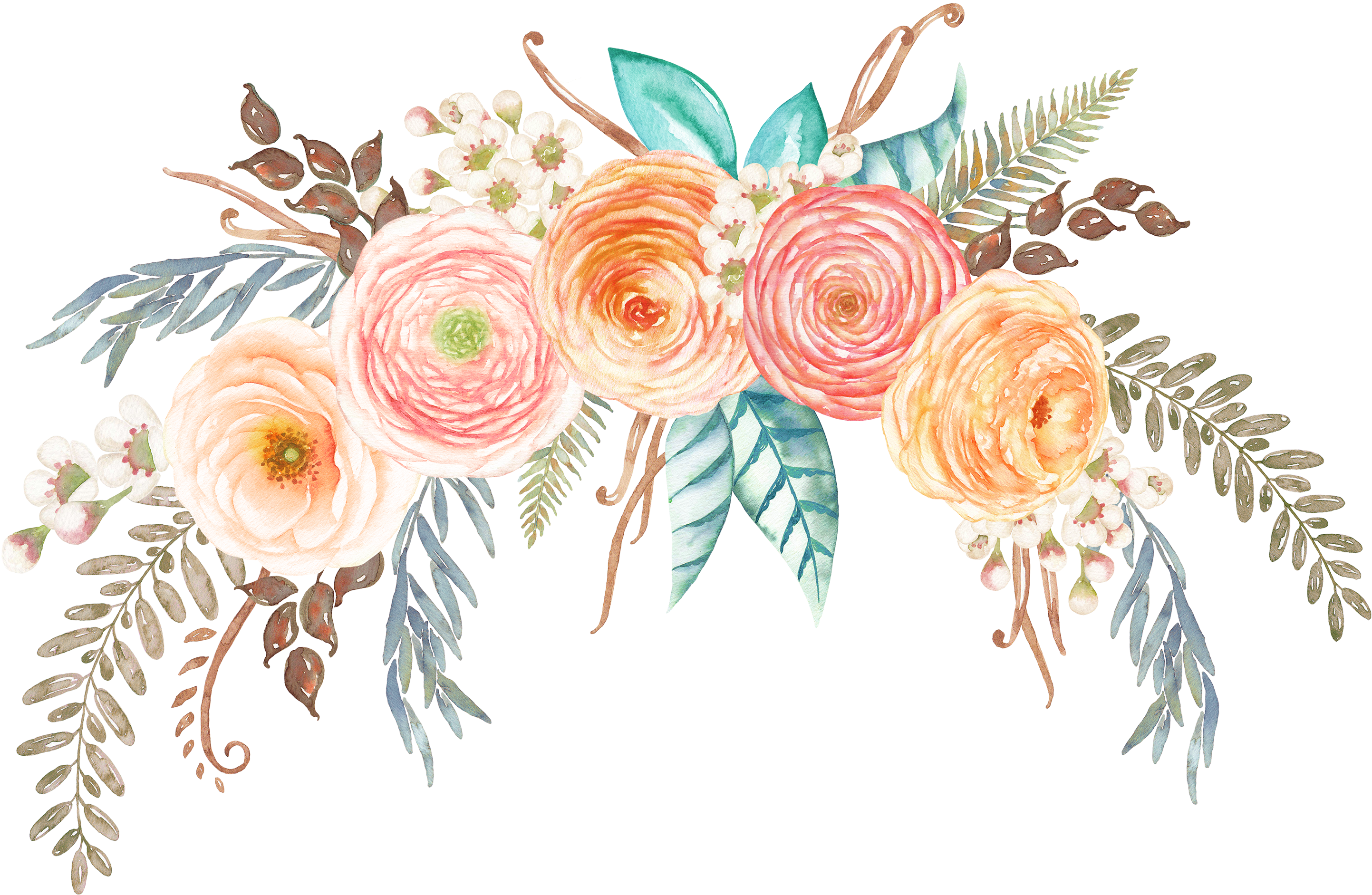 Flower Doodles, Yandex, Art Inspo, Clip Art, Watercolor - Png Download (2950x1900), Png Download