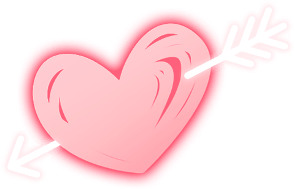 #love #heart #arrow #light #cute #lightpainting #luminous - Heart Clipart (1024x1024), Png Download