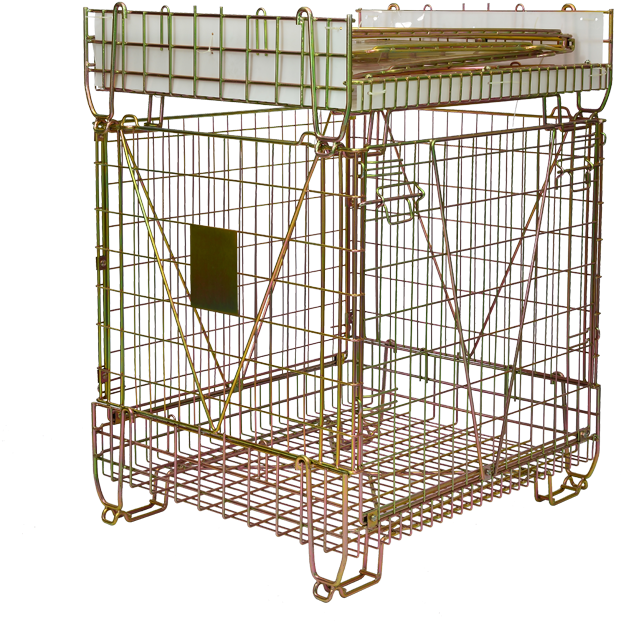 China Industrial Galvanized Stackable Collapsible Folding - Cage Clipart (700x700), Png Download