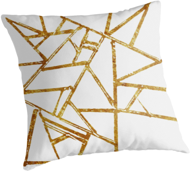 Geometry, Graphic, Line, Lines, Geometric Lines, Gold, - Cushion Clipart (875x875), Png Download