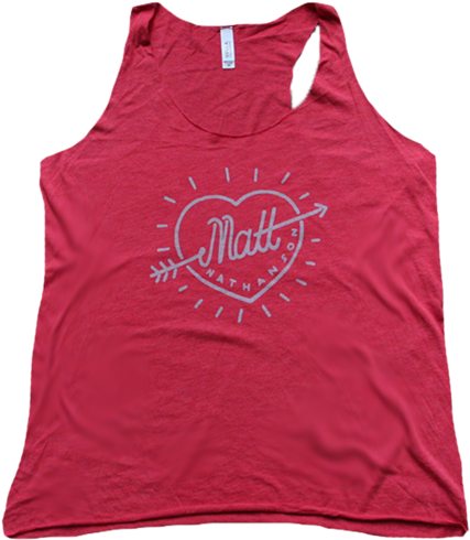 Arrow Heart Red Tank - Active Tank Clipart (600x600), Png Download