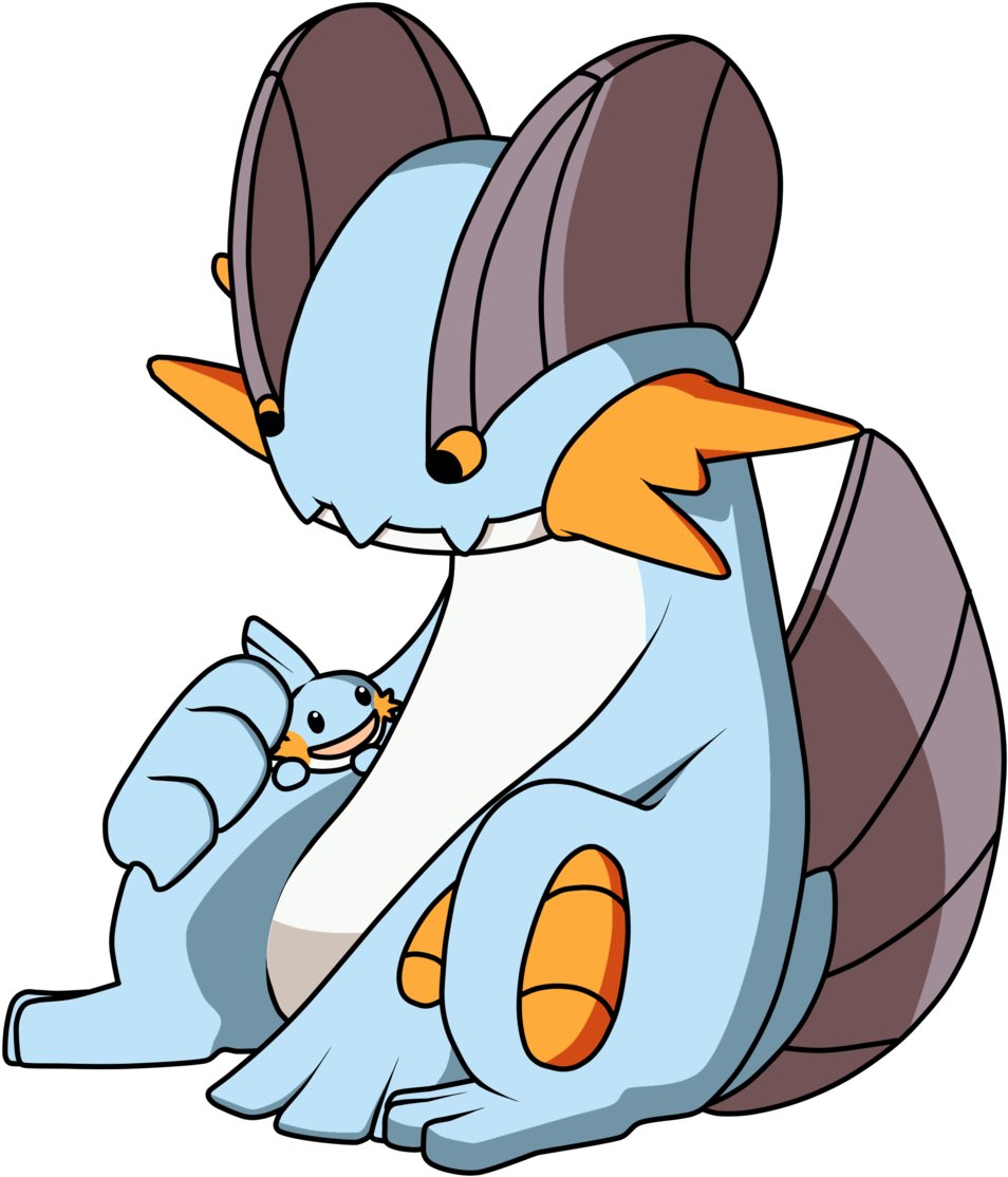 Cute Swampert And Mudkip , Png Download - Mudkip Cute Clipart (954x1114), Png Download