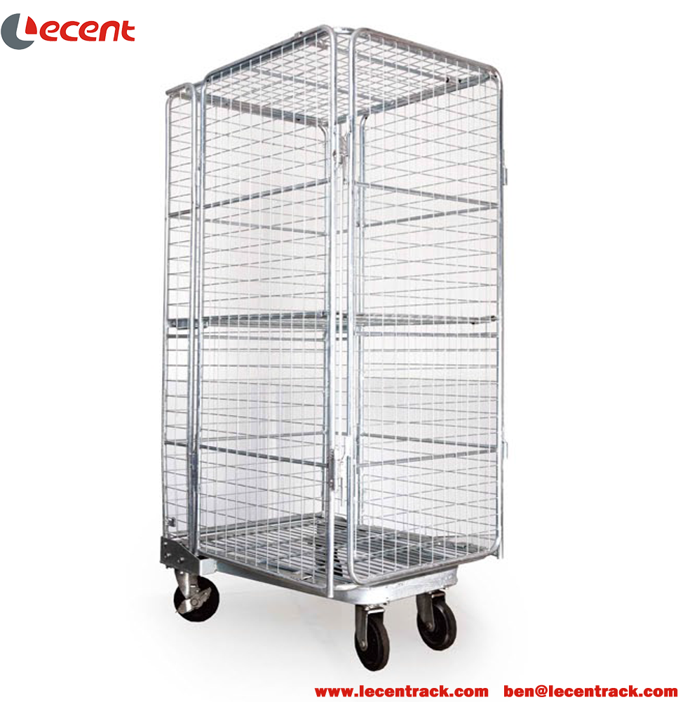 Steel Euro Style Mesh Roll Cage For Supermarket And - Shelf Clipart (1000x1000), Png Download