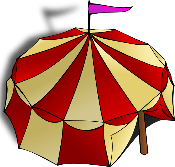 Circus Tent View From Top - Circus Tent Clip Art - Png Download (600x571), Png Download