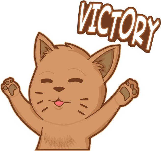First Post - Victory Cat Clipart (686x600), Png Download