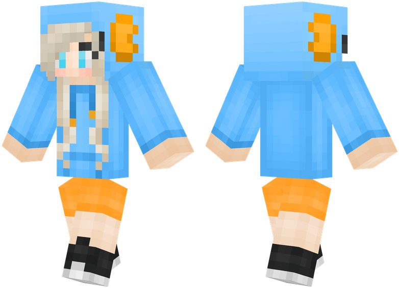 Mudkip Girl - Creeper Girl Mcpe Skin Clipart (804x576), Png Download