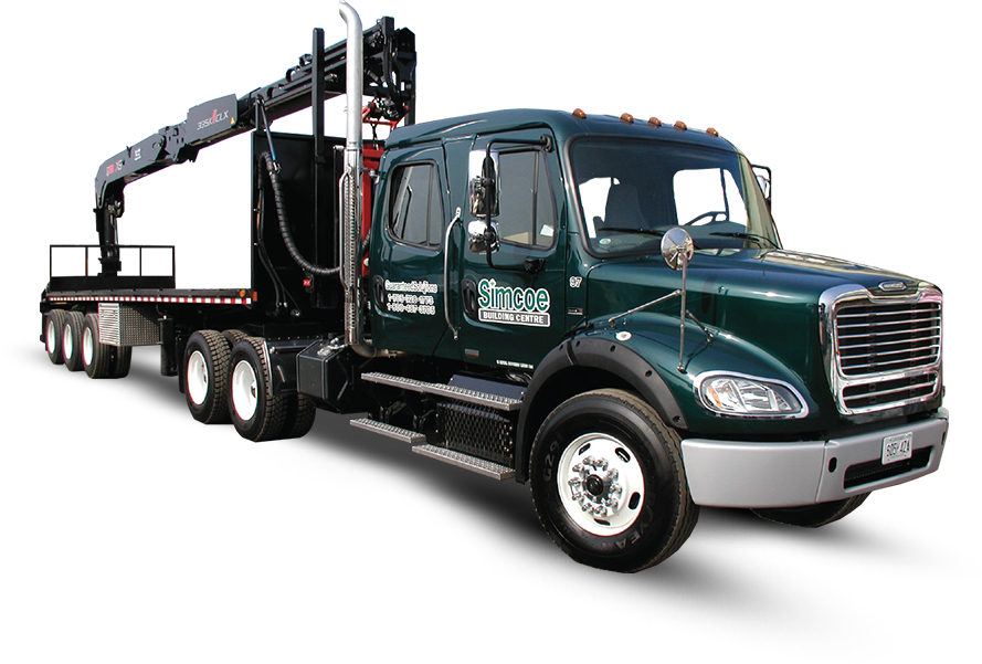 Green Simcoe Block Truck - Trailer Truck Clipart (889x601), Png Download