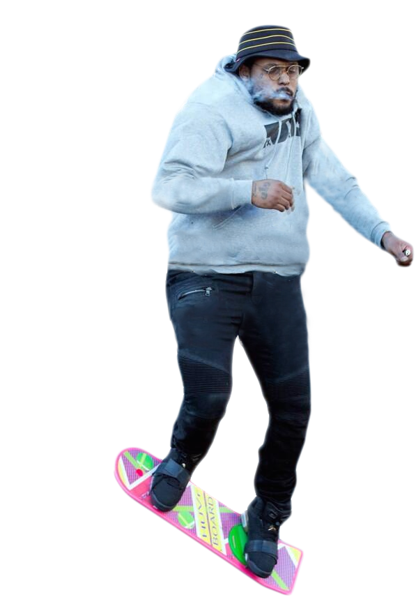 Psbschoolboy Q On A Hoverboard - Snowboarding Clipart (872x905), Png Download