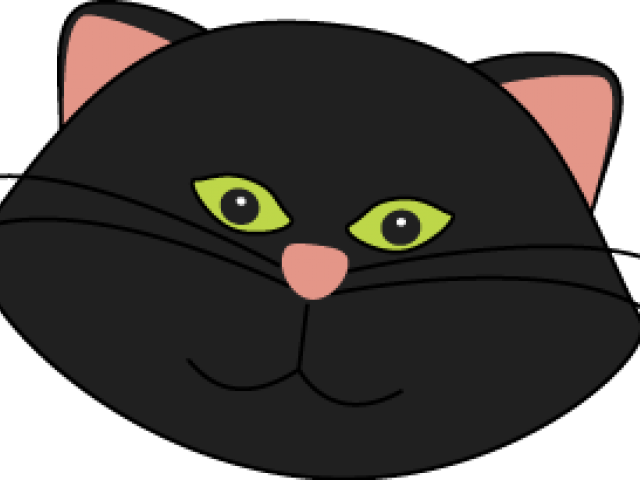 Halloween Cat Face Clipart - Png Download (640x480), Png Download