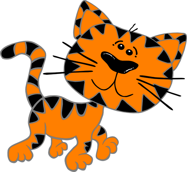 Black Cat Clipart Ginger Cat - Clip Art Tabby Cat - Png Download (600x551), Png Download