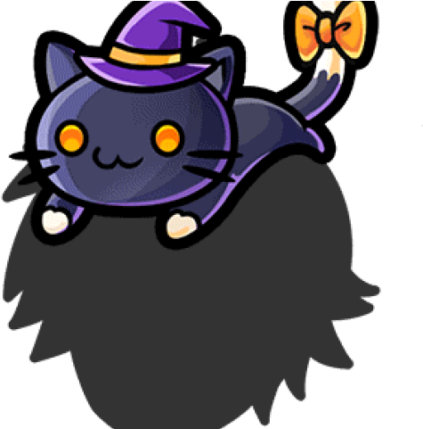 Black Cat Clipart Friendly - Cartoon - Png Download (640x480), Png Download