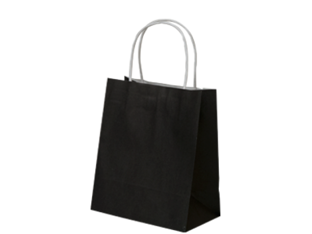 Black Paper Bag Png - Tote Bag Clipart (640x480), Png Download