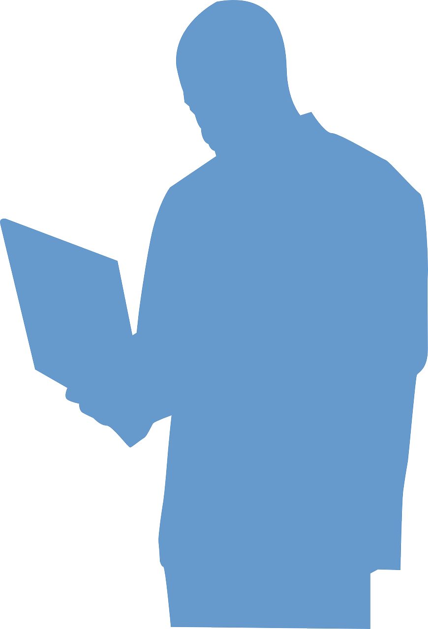 Person With Laptop Clipart - Png Download (870x1280), Png Download