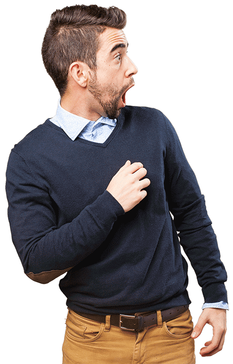 Click Here - Shocking Man Png Clipart (657x800), Png Download