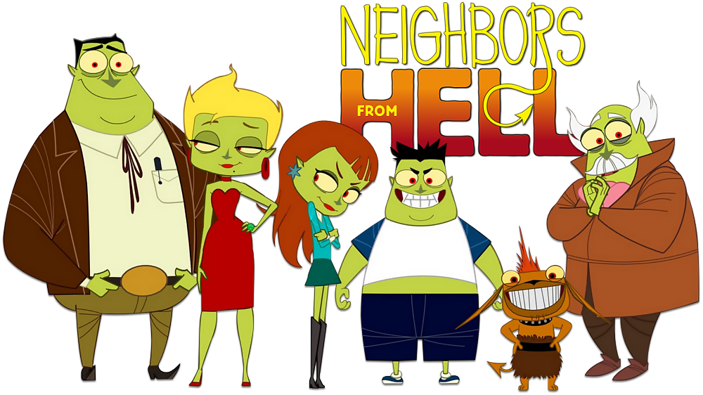 Neighbors From Hell Image - Neighbours From Hell Tv Show Clipart (1000x562), Png Download