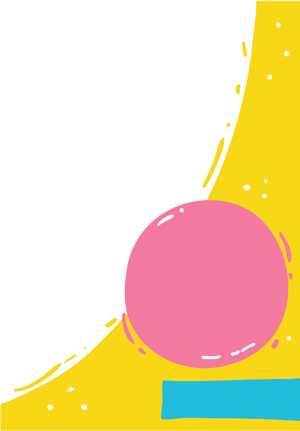Right Down Yellow Pink Round Book Banner - Graphic Design Clipart (668x939), Png Download