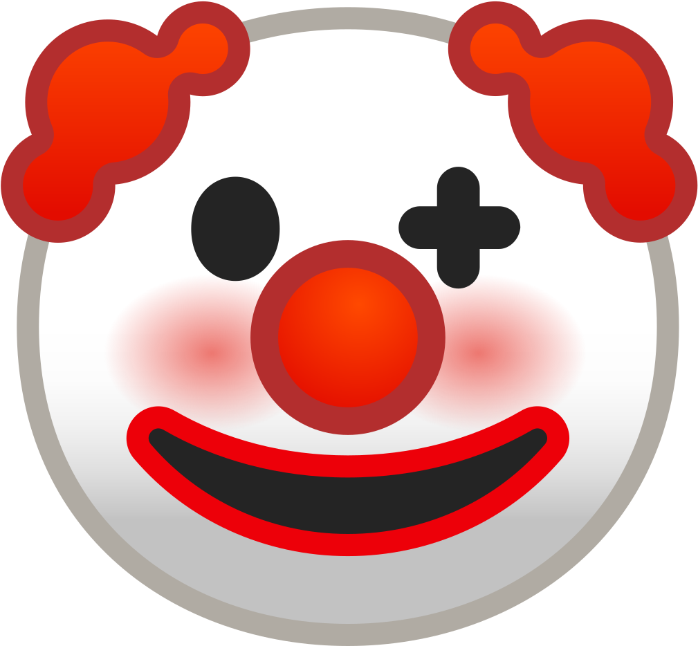 Clown Face Icon - Payaso Emoji Clipart (1024x1024), Png Download