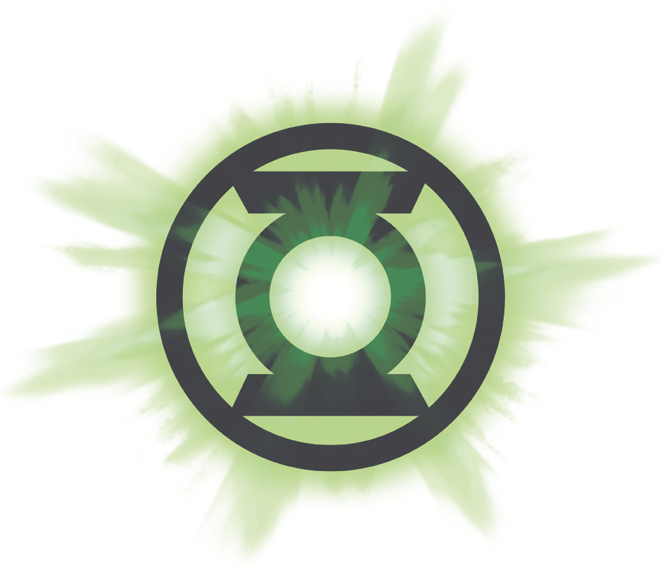 Green Lantern Green Glow Men's Ringer T-shirt - Green Lantern Clipart (937x884), Png Download