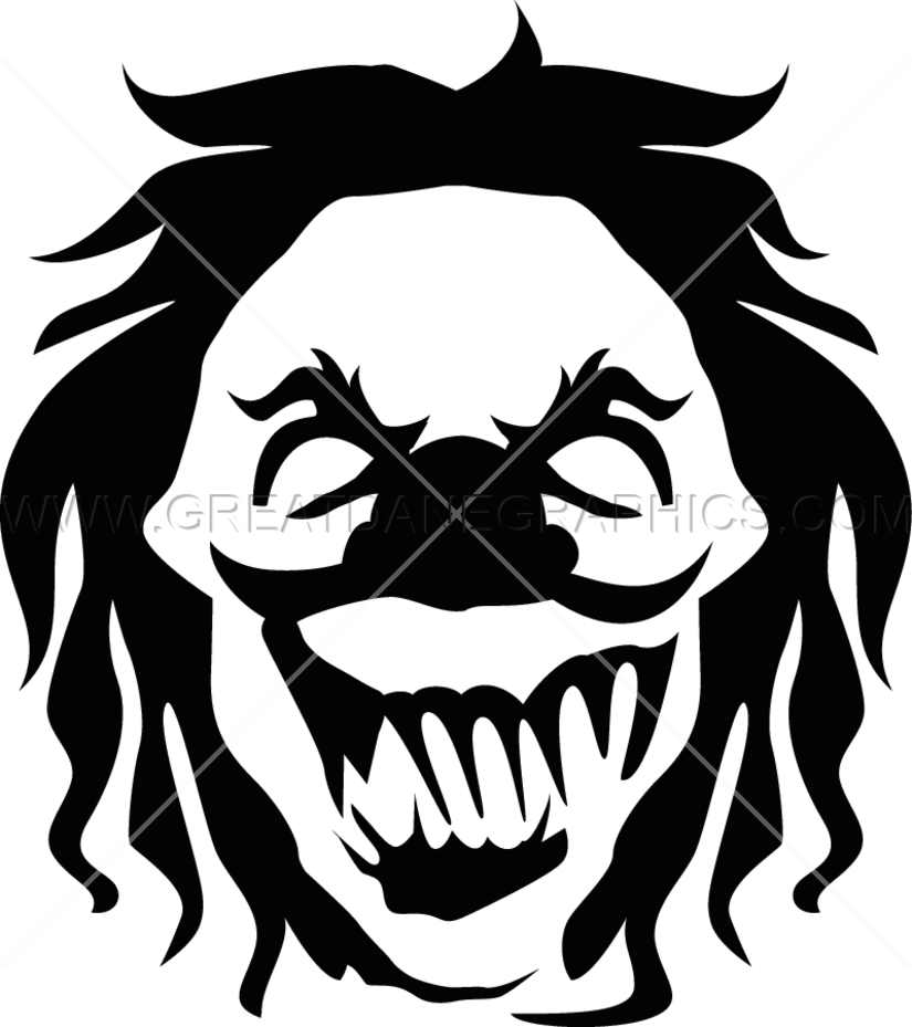 Clown Clipart Eveil - Evil Clown Stencil - Png Download - Large Size