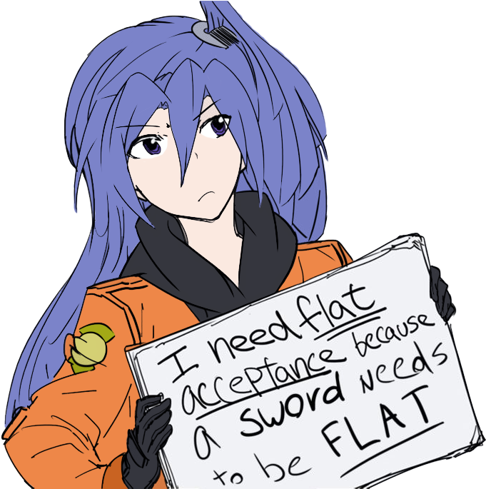 48155935 - >> - Symphogear Sword Meme Clipart (688x684), Png Download