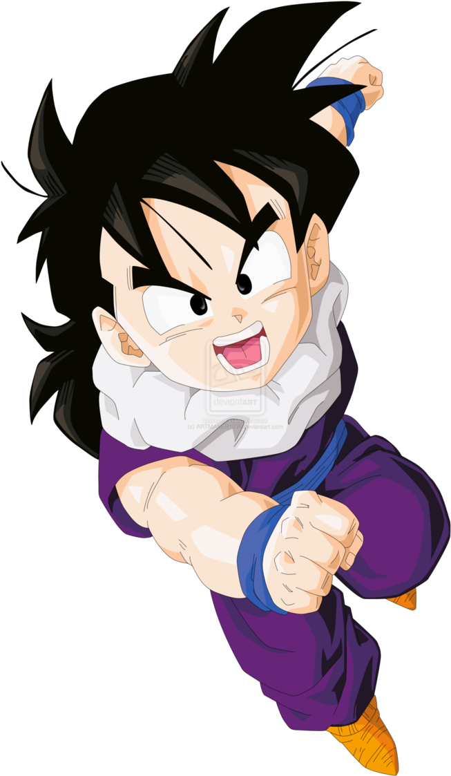 Gohan Kid By Artmaker1936-d650s00 - Gohan Niño Clipart (653x1123), Png Download