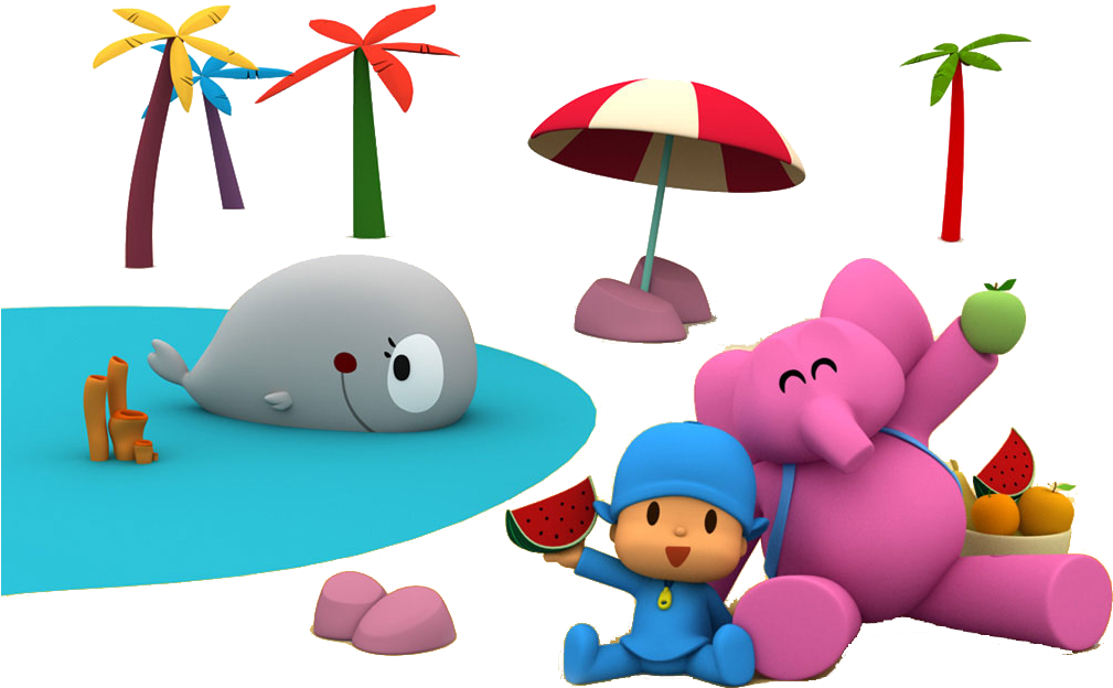 Gifs Y Fondos De Pocoyo - Pocoyo En La Playa Clipart (1024x768), Png Download