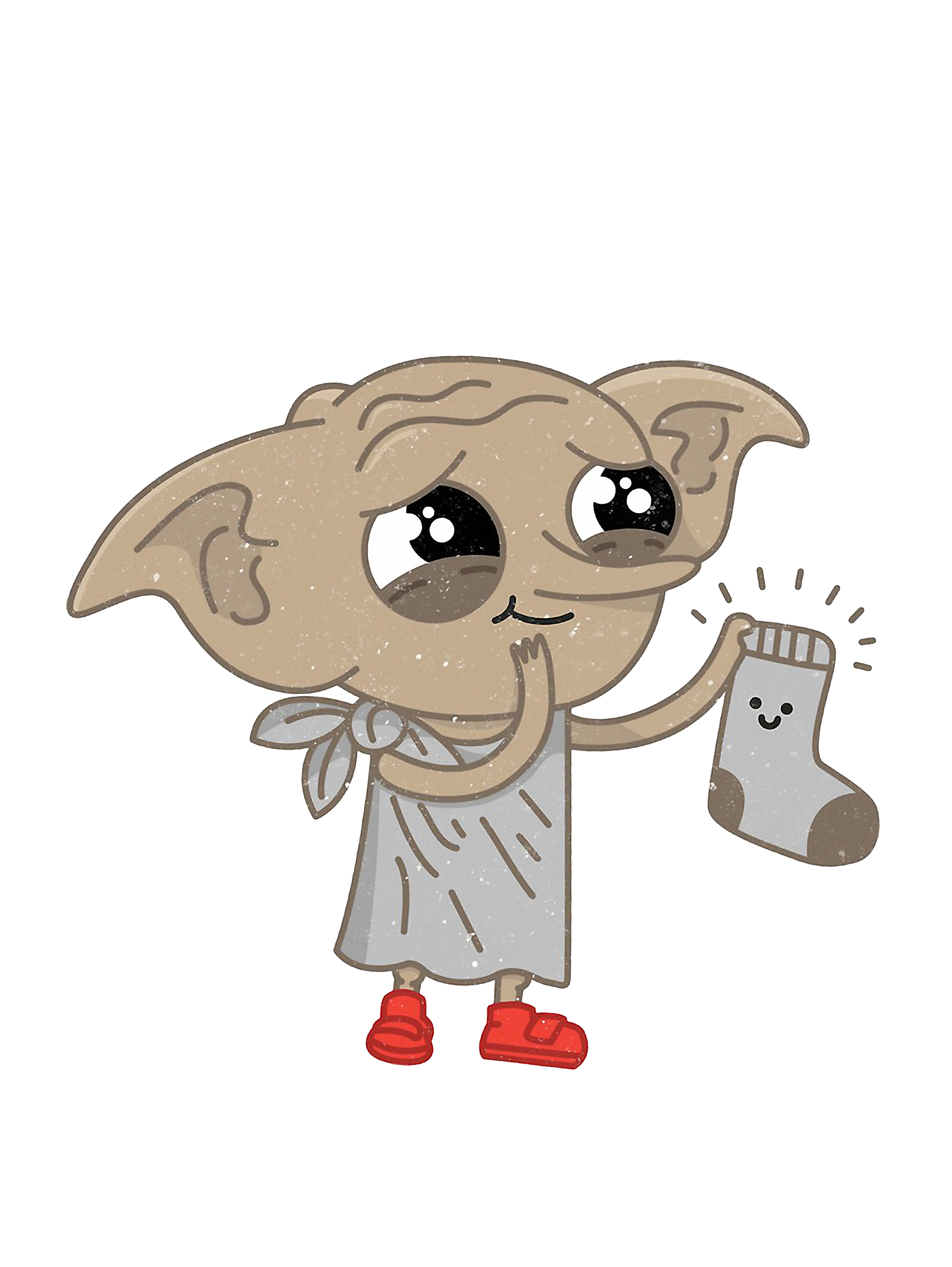 Cute Dobby Cartoon : Dobby Cartoon Character Sticker Round Classic