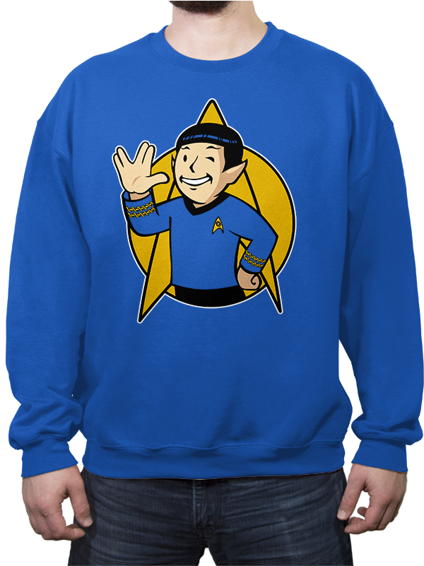 Spock Boy - Crew Neck - Crew Neck - Ript Apparel - - Golden Frieza Gym Shirt Clipart (600x801), Png Download