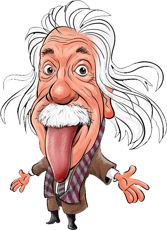 Einstein Dibujo Png - Caricatura Albert Einstein Clipart (594x800), Png Download