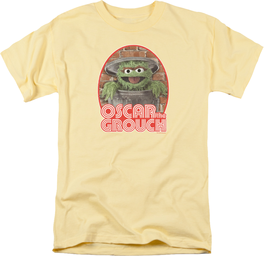 Retro Oscar The Grouch Sesame Street T-shirt - Toad Clipart (900x872), Png Download