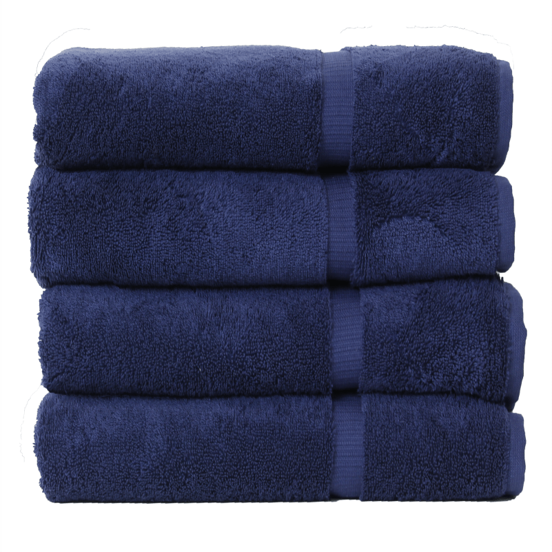 Bath Towels 100 Turkish Cotton Navy Dobby Border 4 - Wool Clipart (800x1463), Png Download