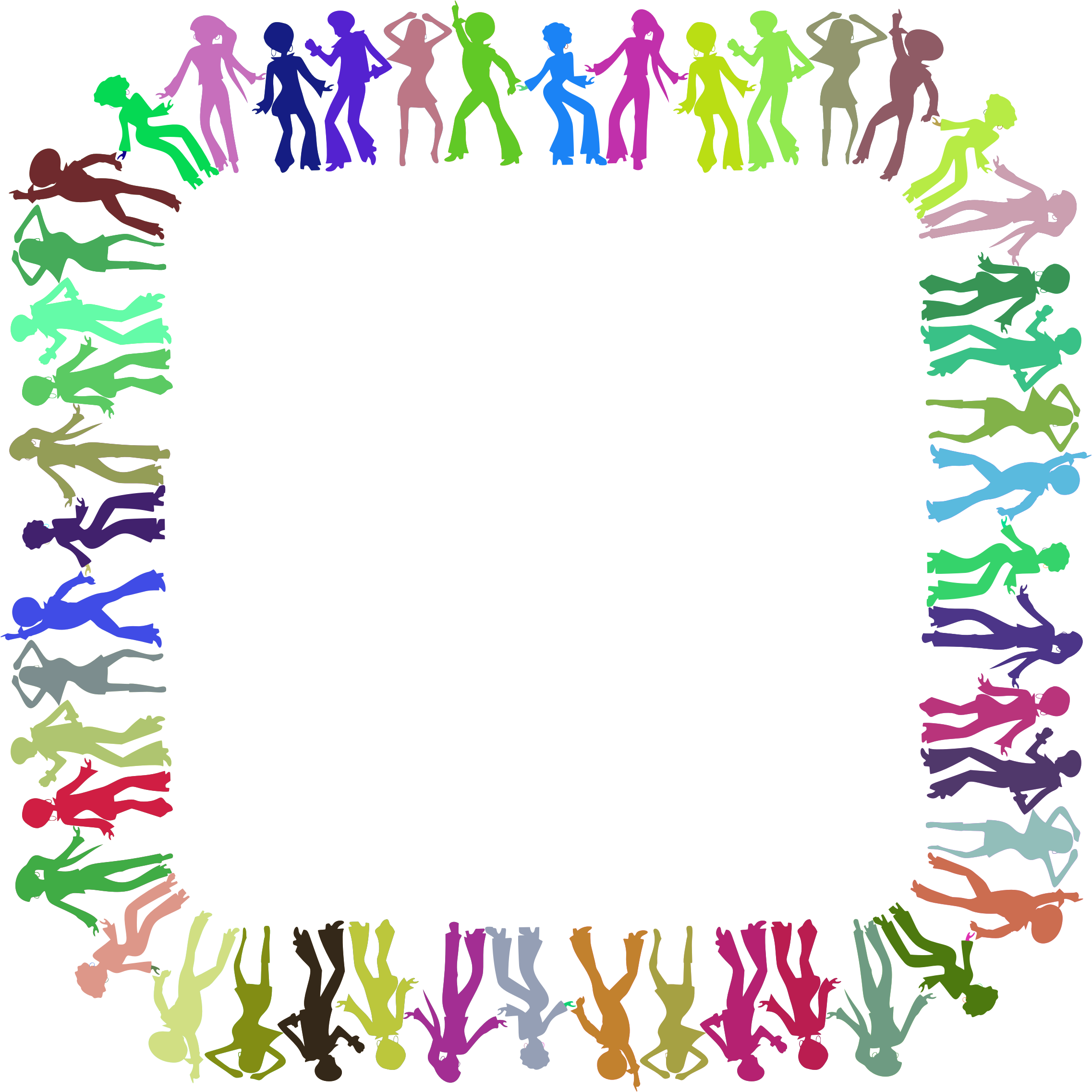 This Free Icons Png Design Of Disco Dancers Square Clipart (2274x2274), Png Download