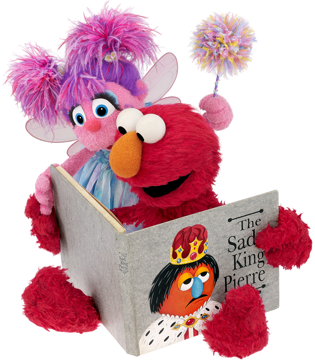 Elmo And Abby Reading Elmo And Abby Cadabby Enjoy Reading - Sesame Street Reading Book Clipart (1036x1200), Png Download