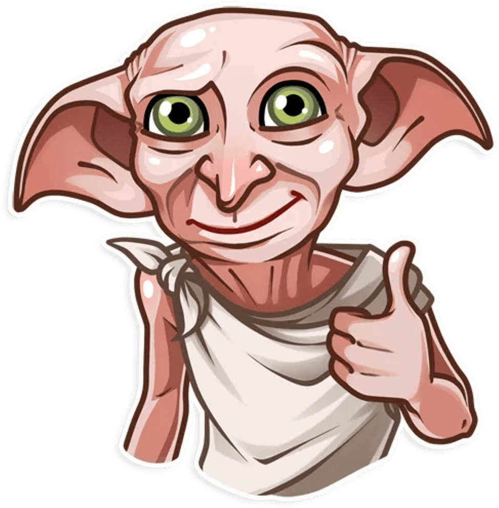 #harrypotter #dobby #sticker Harry Potter - Stickers Dobby Clipart (1024x1024), Png Download
