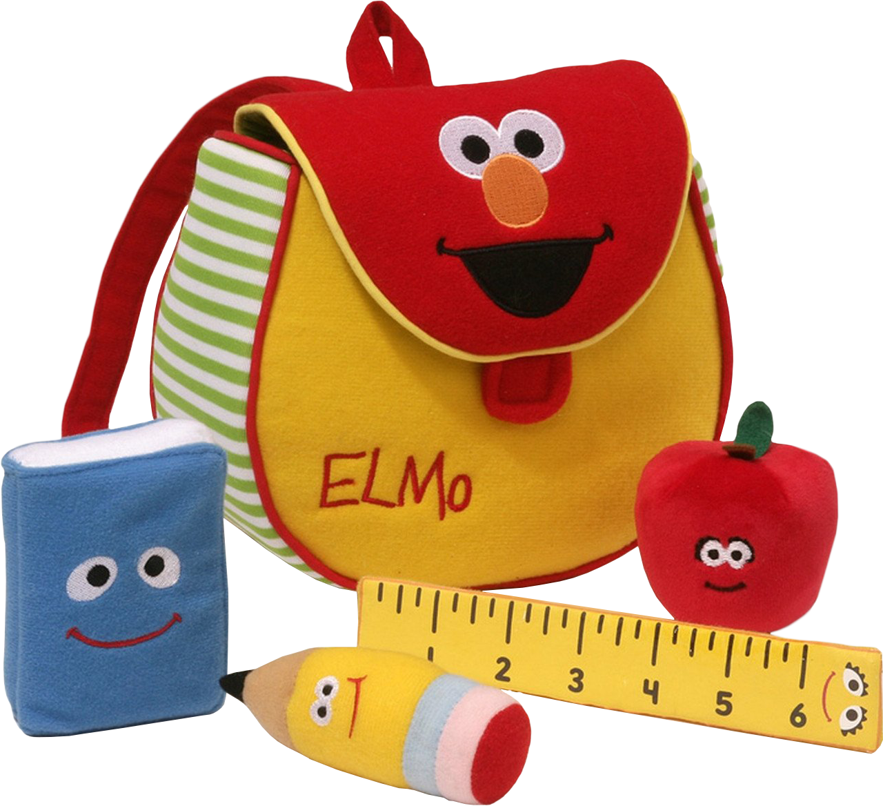 Sesame - Gund Sesame Street Elmo's Book Bag Clipart (1280x1168), Png Download