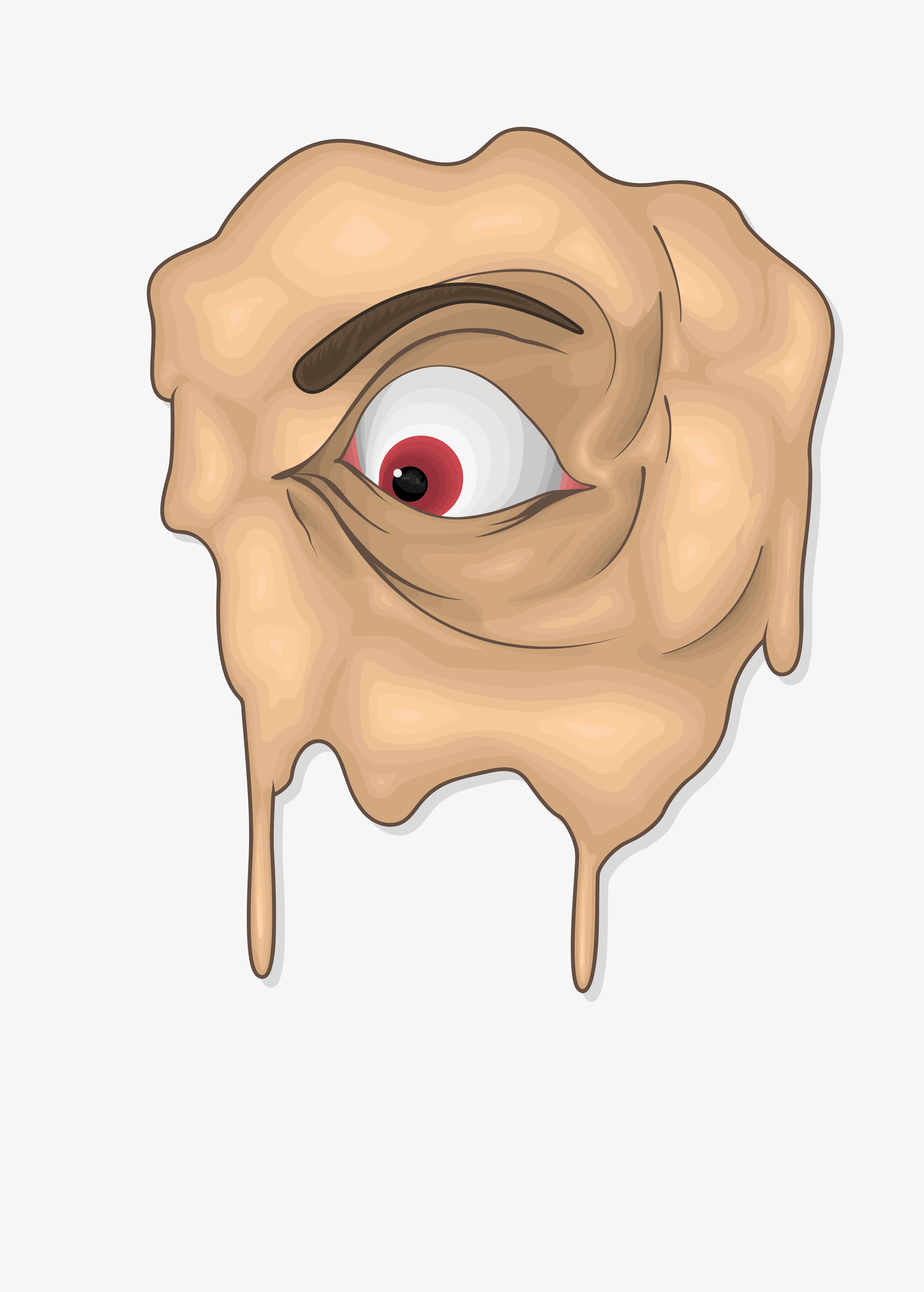/ic/ - Artwork/critique - Melting Eyes Png Clipart (4793x4906), Png Download