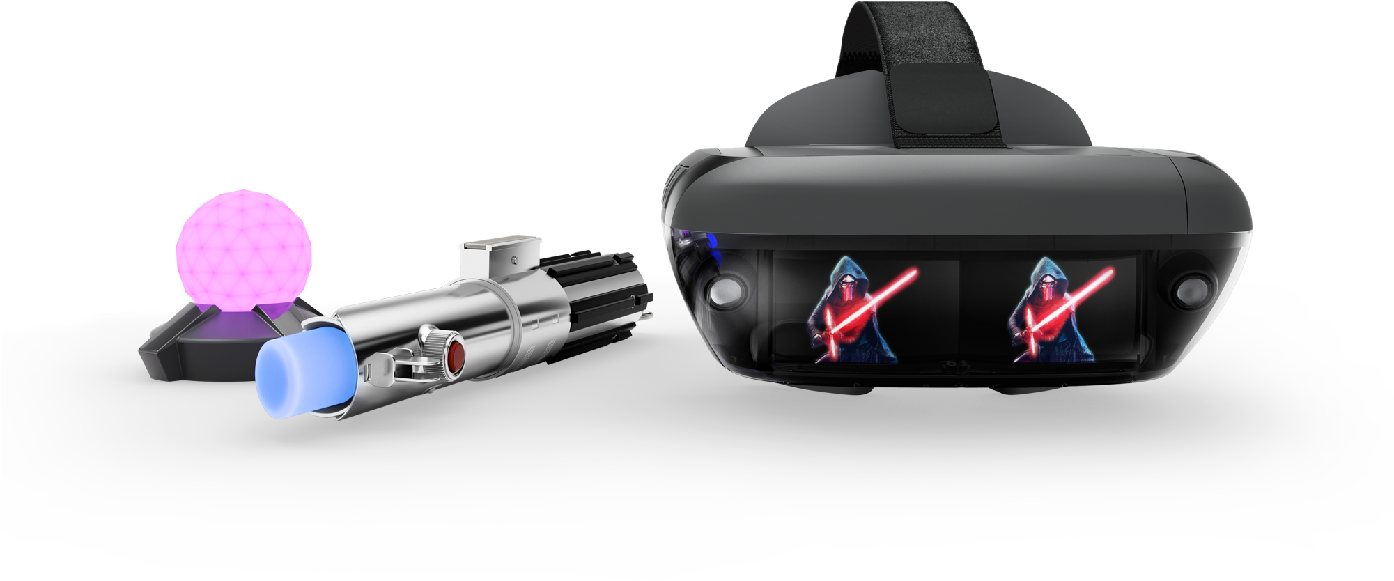 Star Wars Jedi Challenges - Lenovo Star Wars Jedi Challenges Ar Headset Clipart (2000x1126), Png Download