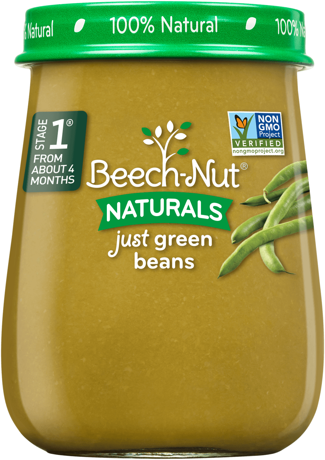 Naturals Just Green Beans Jar - Beechnut Just Green Beans Clipart (1110x1569), Png Download