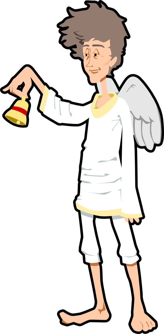 Angel Bell Xmas Christmas 555px - Clip Art - Png Download (555x1129), Png Download