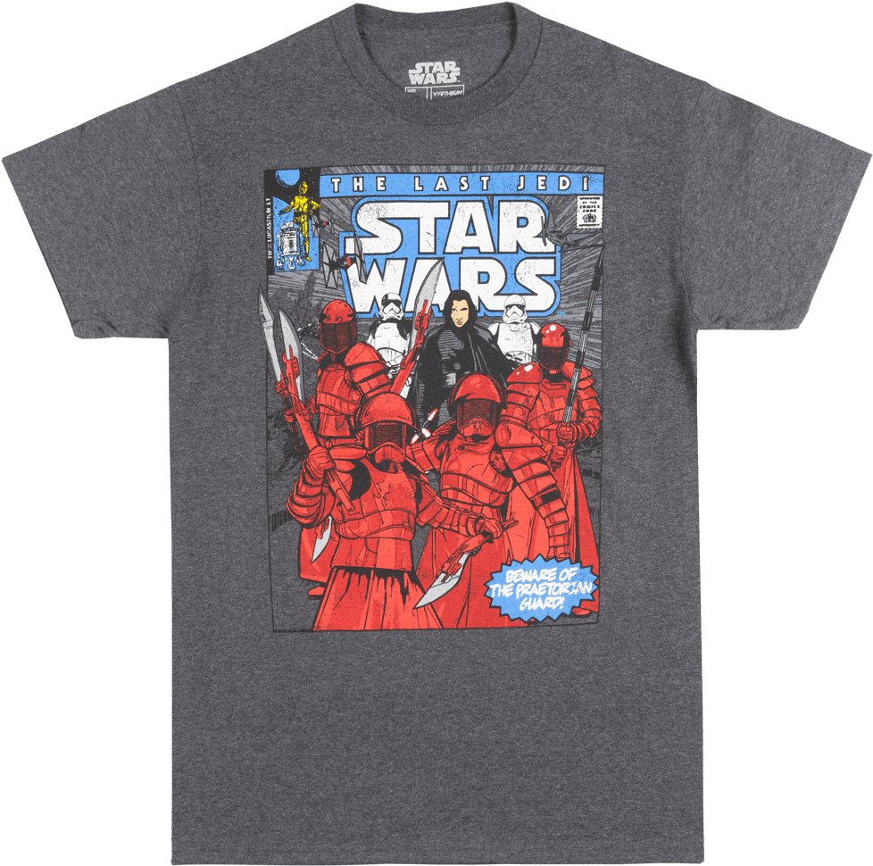 Star Wars The Last Jedi T-shirt Heather Charcoal Mens - Star Wars Comics Clipart (1032x1000), Png Download