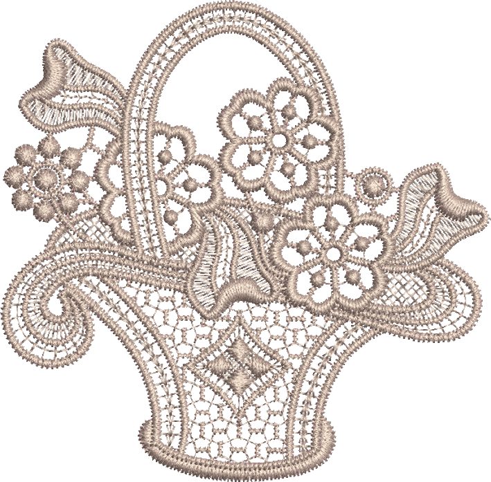 Napkin Embroidery Png - Embroidery Lace Png Clipart (709x697), Png Download