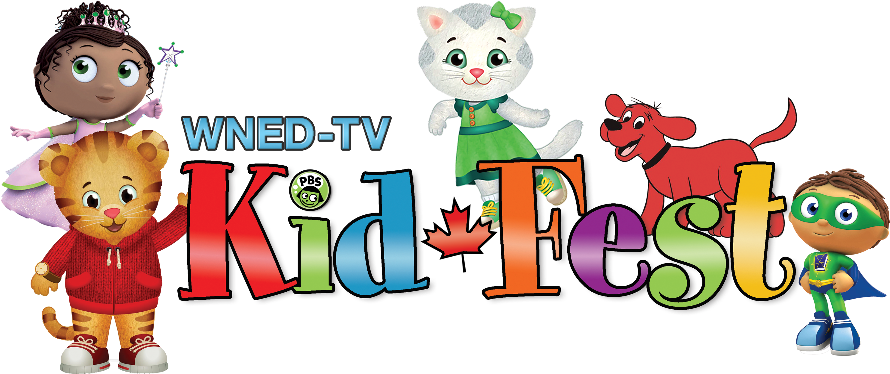 Meet Daniel Tiger, Katerina Kittycat, Super Why , Princess - Wned-tv Clipart (3755x1688), Png Download