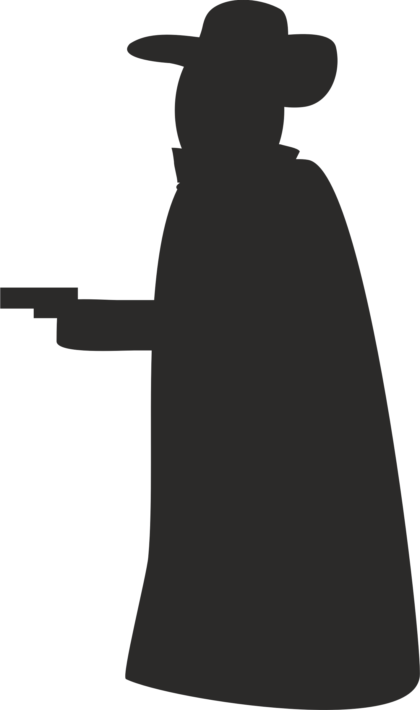This Free Icons Png Design Of Robber With Gun Silhouette Clipart (1421x2400), Png Download